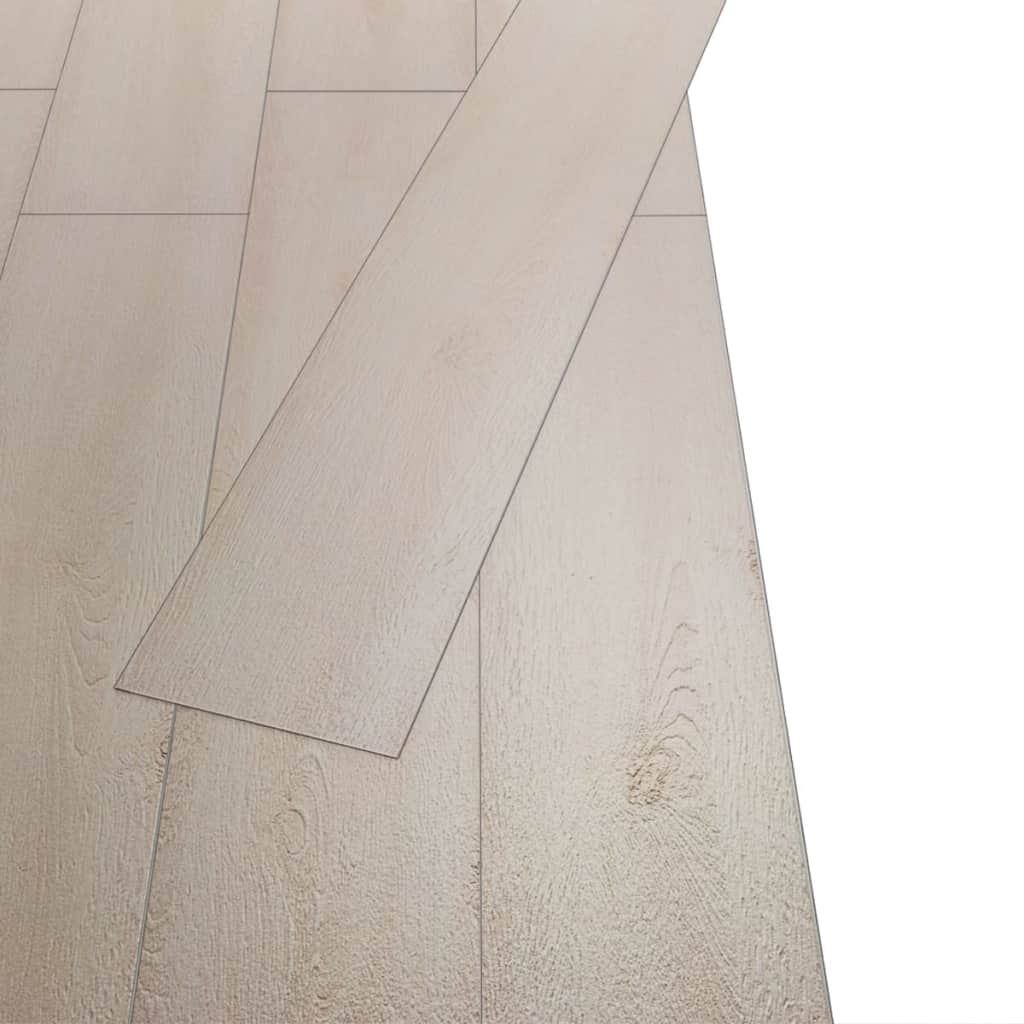 Vloerplanken niet-zelfklevend 5,26 m² 2 mm PVC wit eikenkleurig