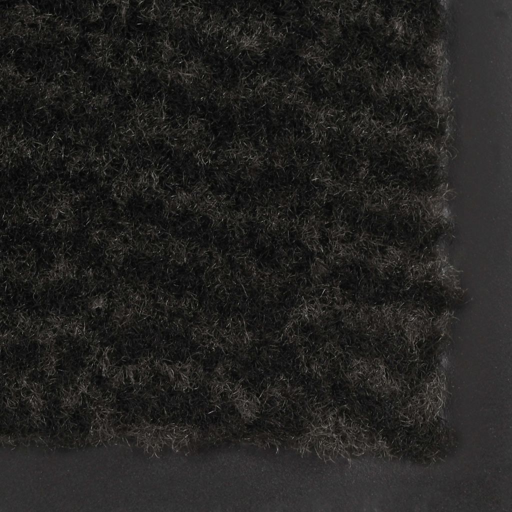 Droogloopmat rechthoekig getuft 40x60 cm zwart