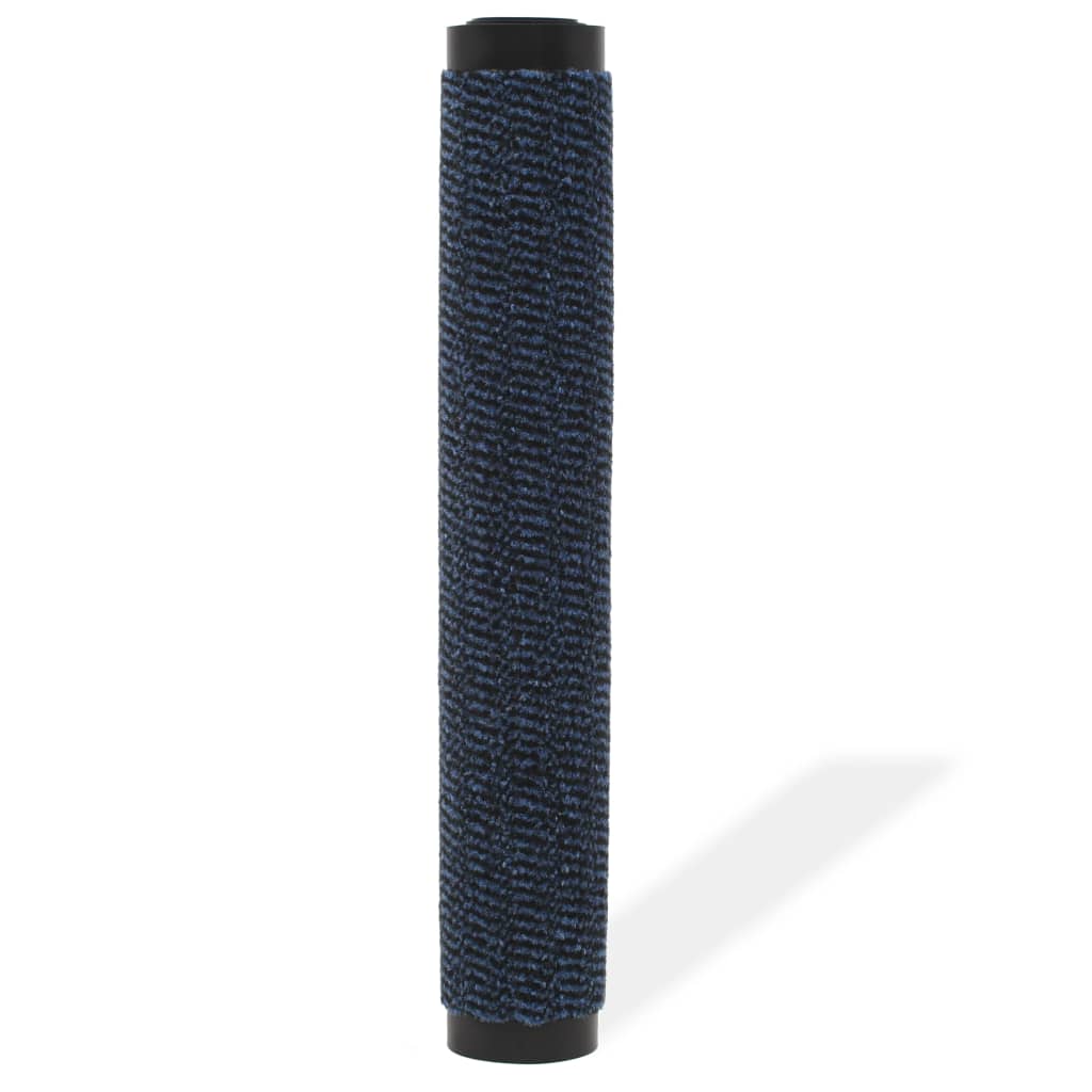 Droogloopmat rechthoekig getuft 60x90 cm blauw