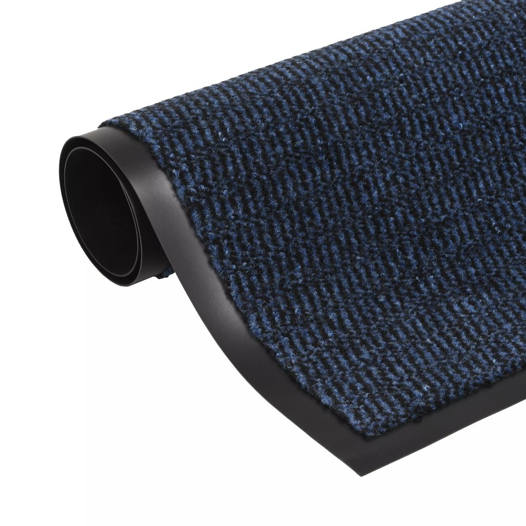 Droogloopmat rechthoekig getuft 90x150 cm blauw