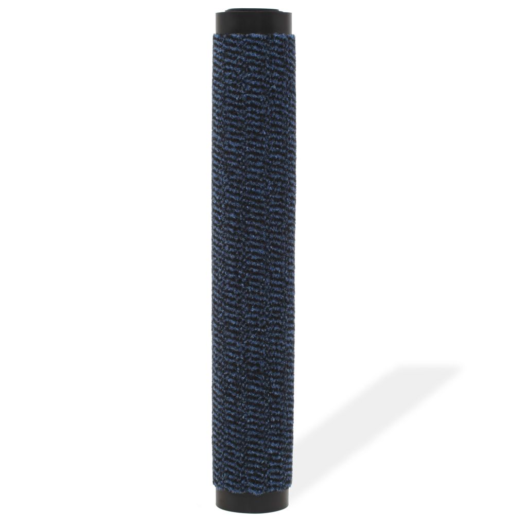 Droogloopmat rechthoekig getuft 90x150 cm blauw