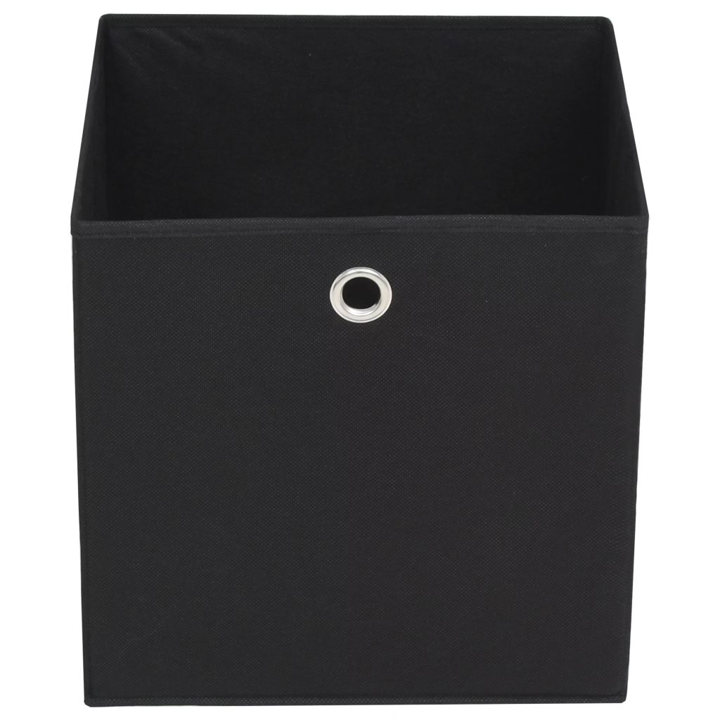 Opbergboxen 4 st 32x32x32 cm nonwoven stof zwart
