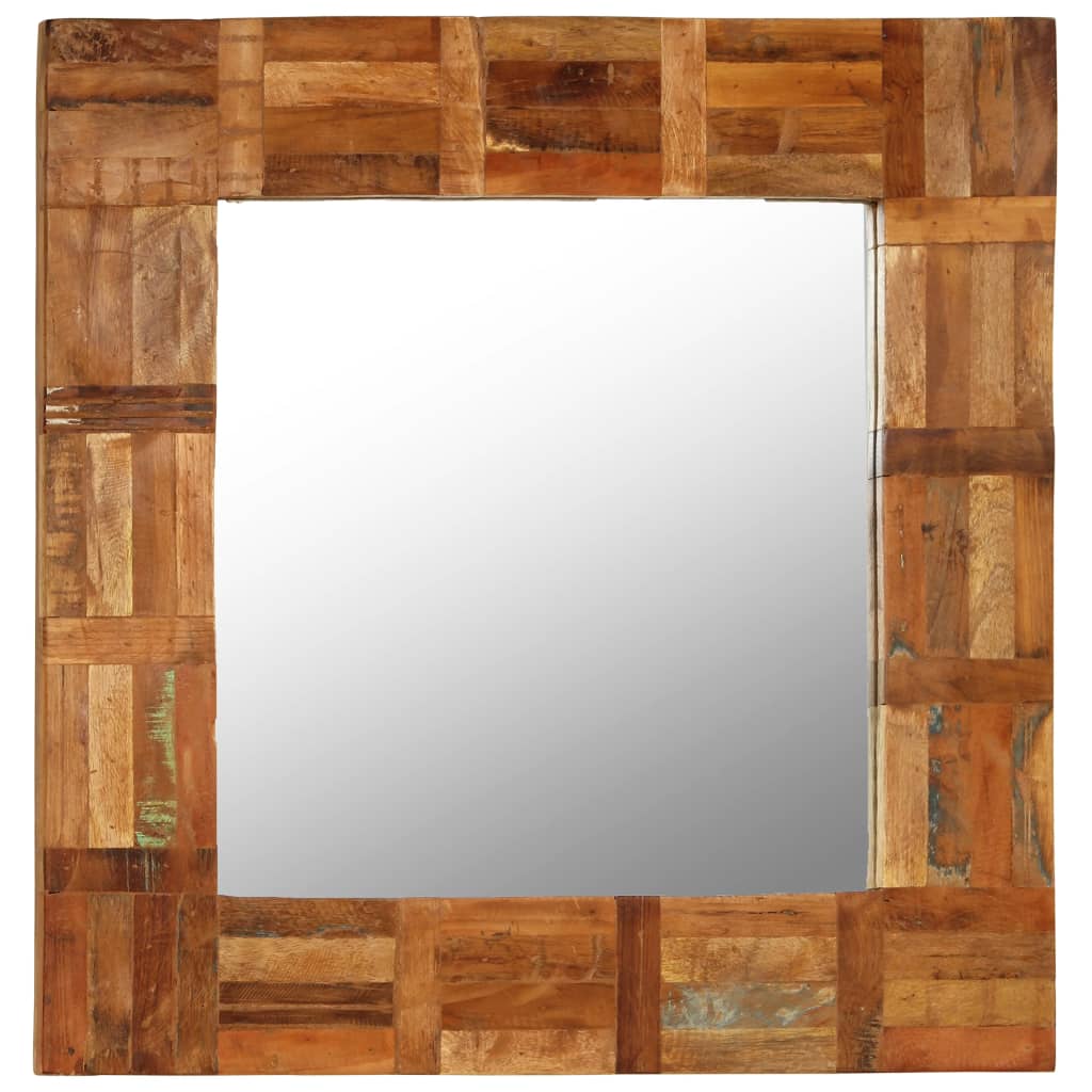 Wandspiegel 60x60 cm massief gerecycled hout