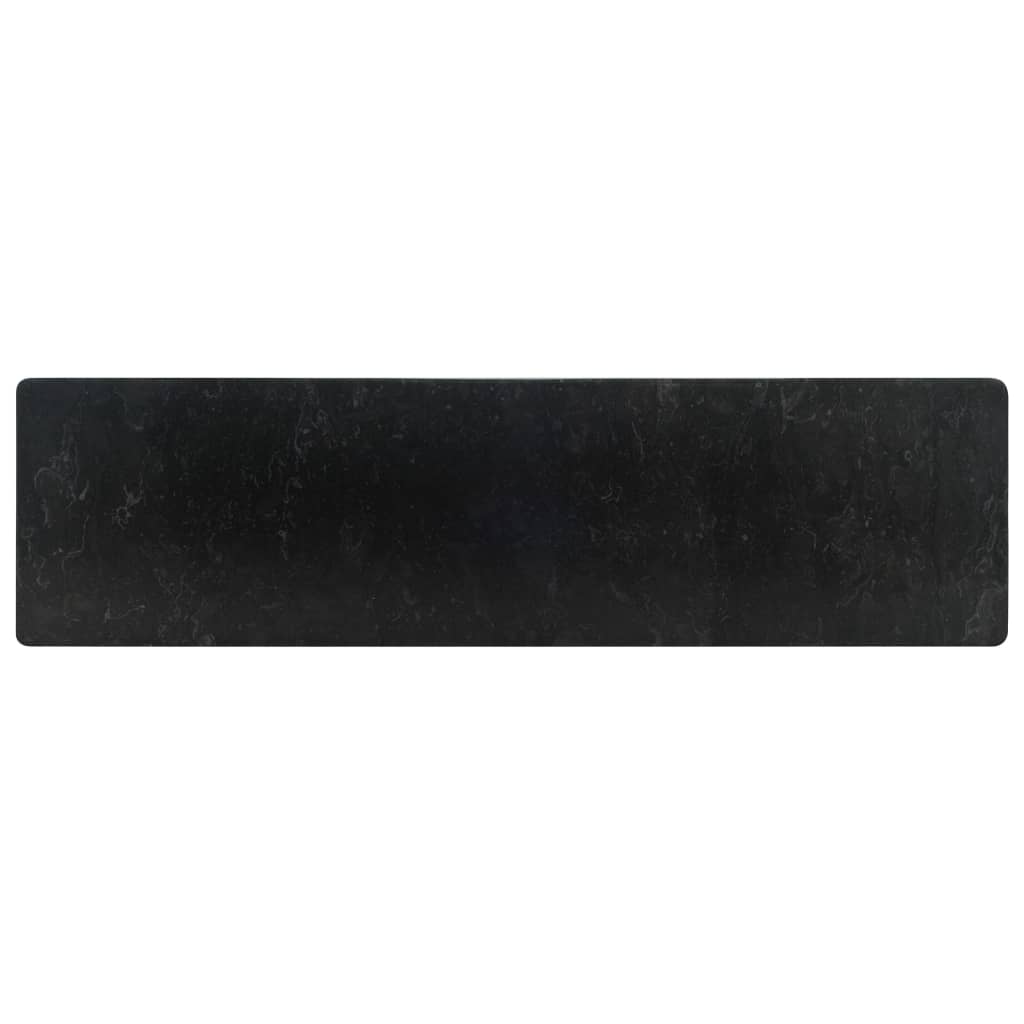 Gootsteen 45x30x12 cm marmer hoogglans zwart