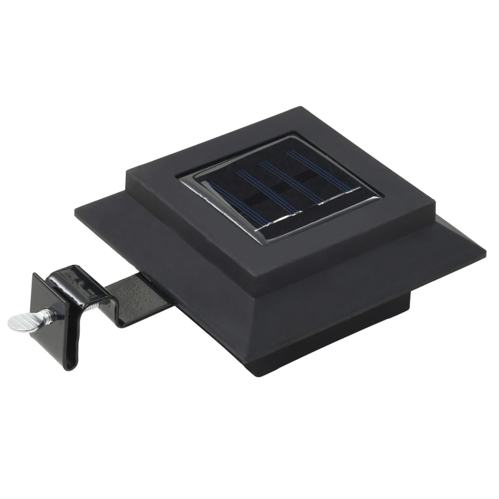 LED-solarlampen vierkant 12 cm zwart 6 st