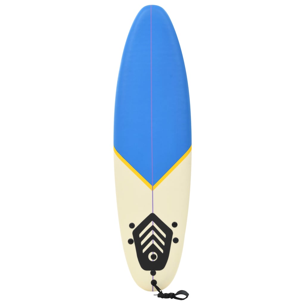 Surfplank 170 cm blauw en crème