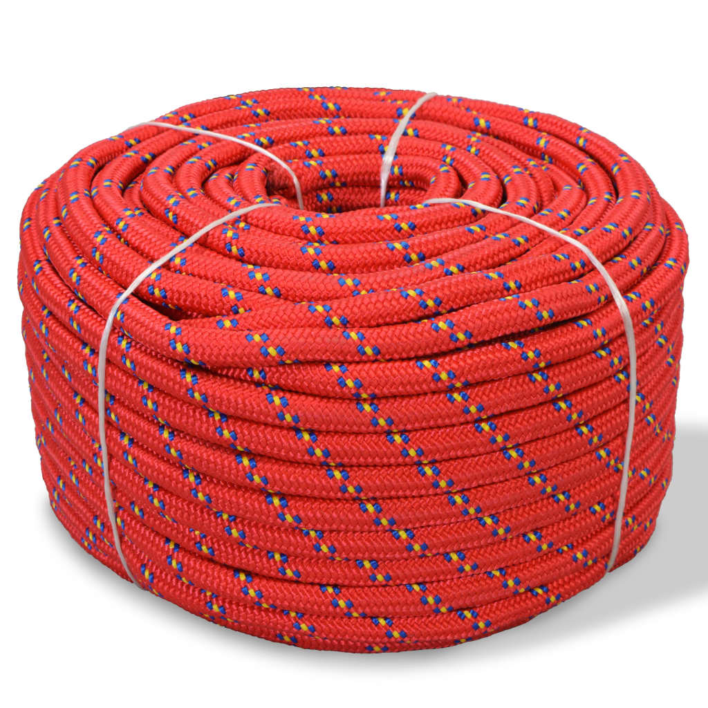 Boot touw 12 mm 250 m polypropyleen rood