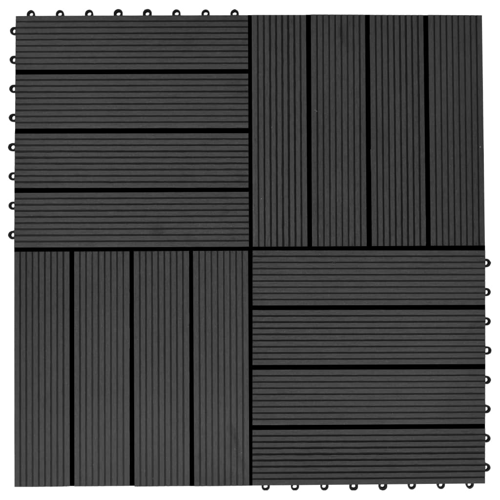 Terrastegels 30x30 cm 1 m² HKC zwart 11 st