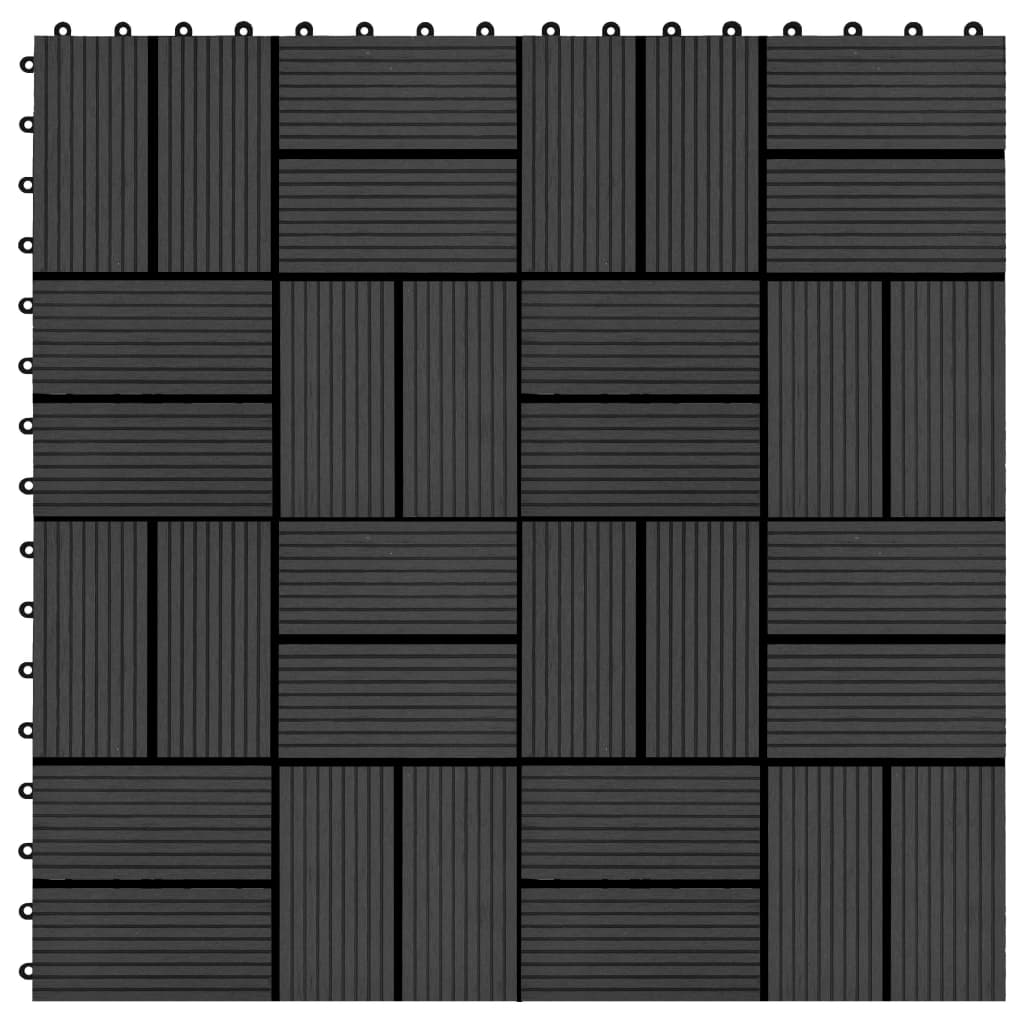 Terrastegels 30x30 cm 1 m² HKC zwart 11 st