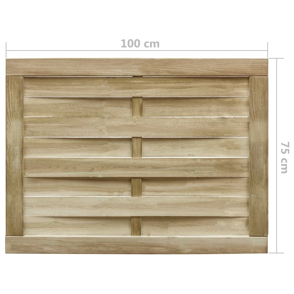Poort 100x75 cm groen geïmpregneerd grenenhout