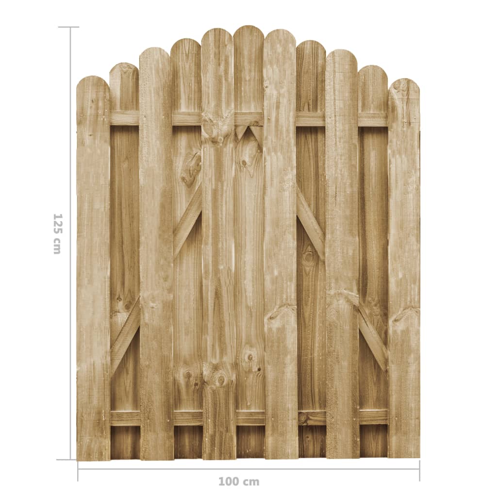 Poort 100x125 cm geïmpregneerd grenenhout