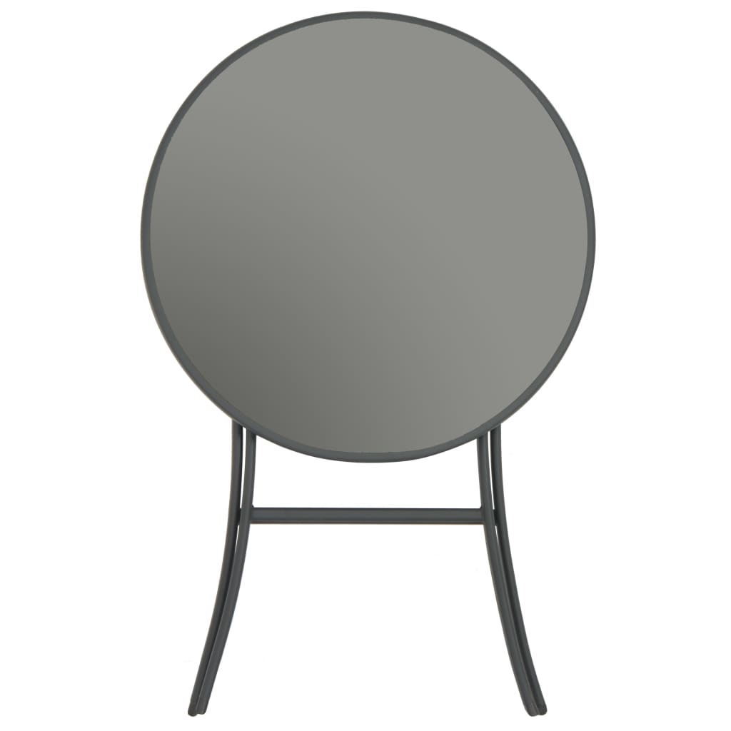 Bistrotafel inklapbaar 60x70 cm glas en staal grijs