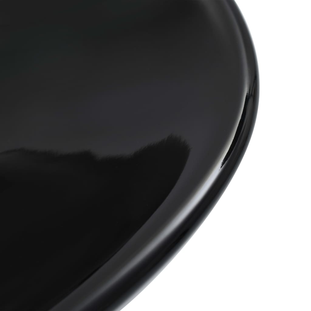 Wastafel 58,5x39x14 cm keramiek zwart