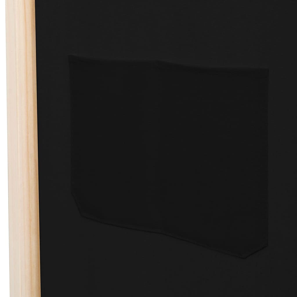Kamerscherm met 6 panelen 240x170x4 cm stof zwart