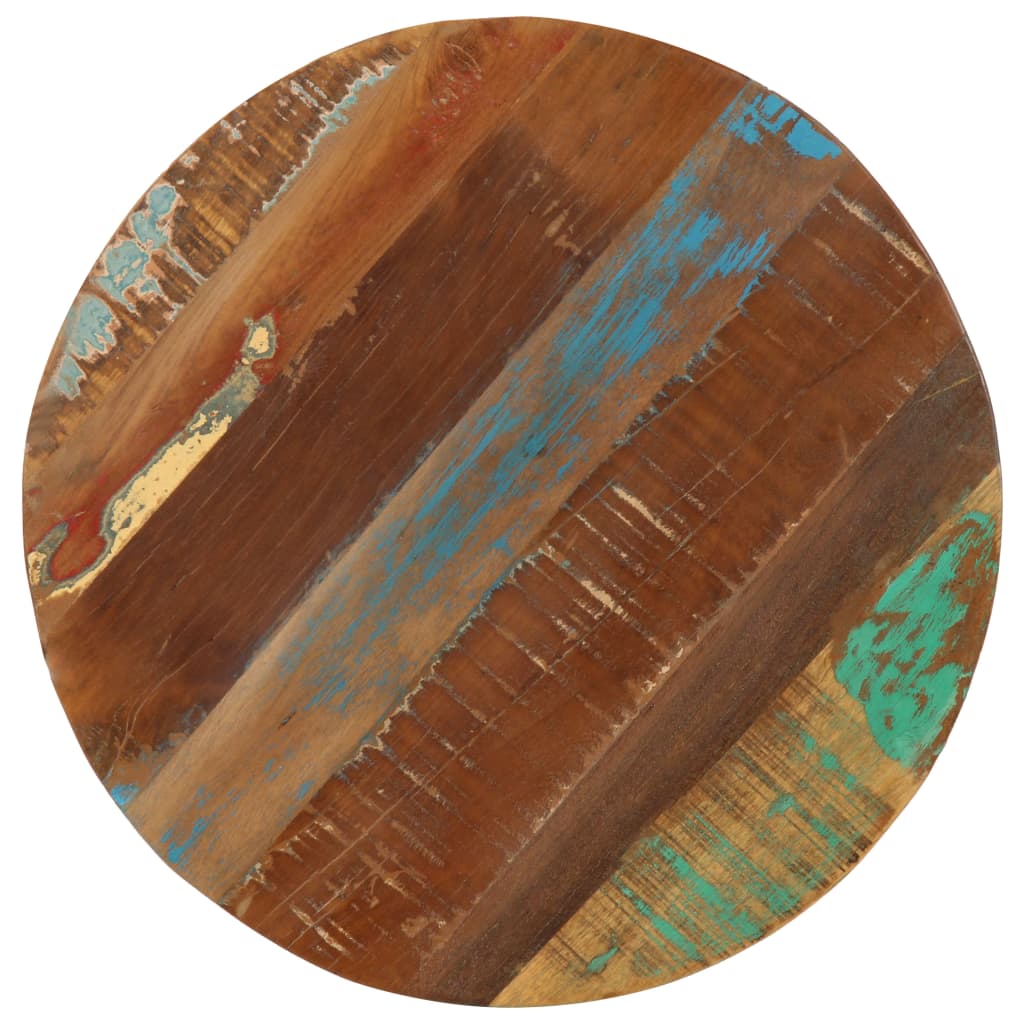 Bijzettafel 45x(45-62) cm massief sloophout en gietijzer
