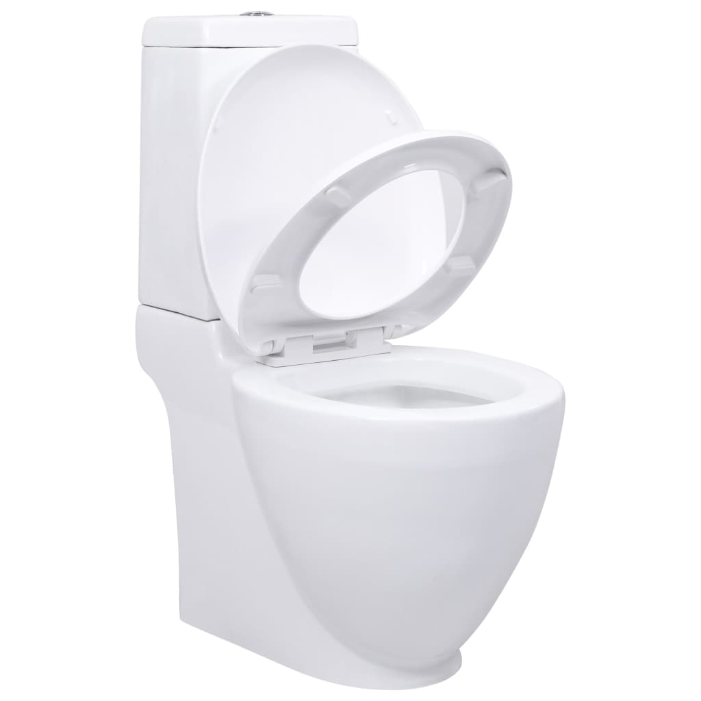 Toilet met afvoer achter keramiek wit