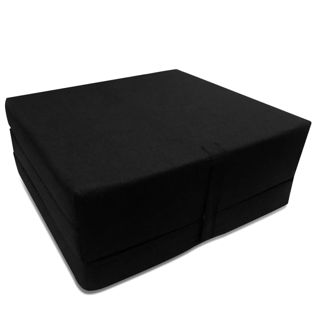 Schuimmatras opklapbaar zwart 190x70x9 cm