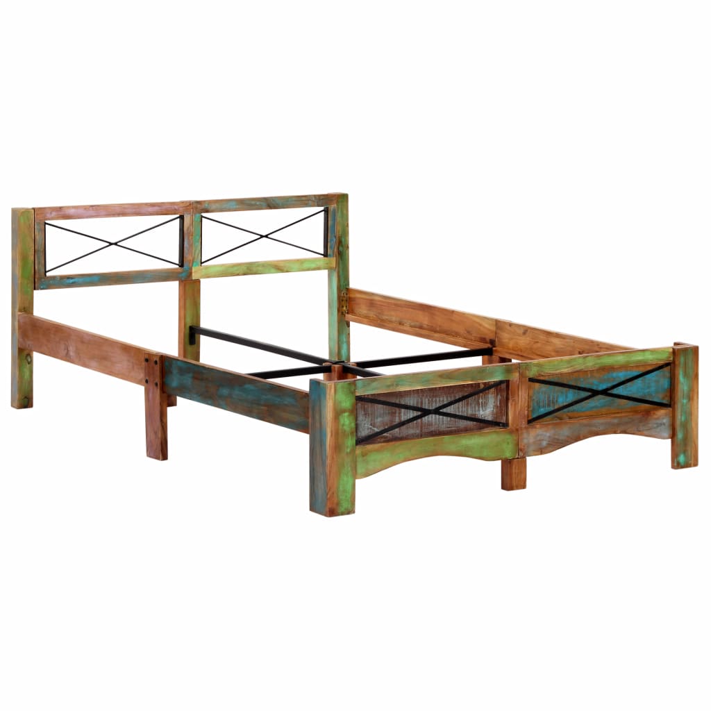 Bedframe massief gerecycled hout 140x200 cm