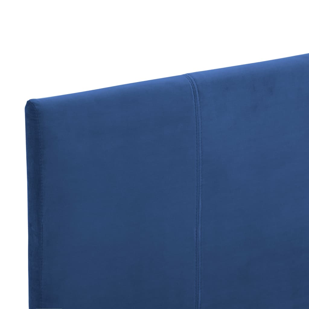 Bedframe stof blauw 90x200 cm