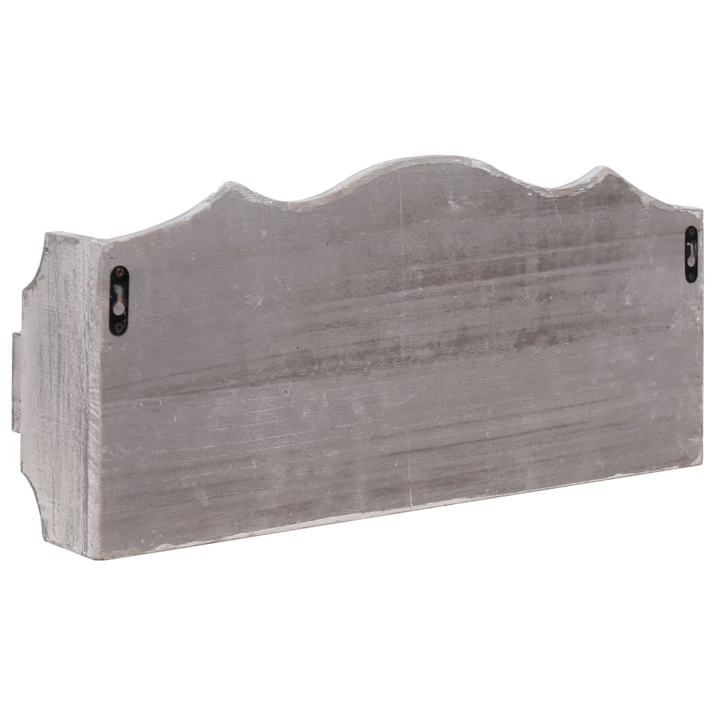 Wandkapstok 50x10x23 cm hout grijs