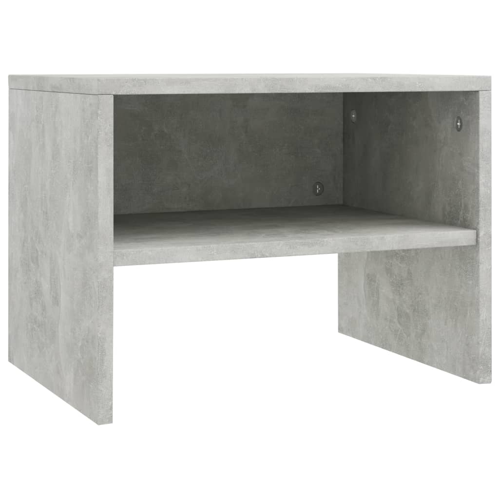Nachtkastjes 2 st 40x30x30 cm bewerkt hout betongrijs