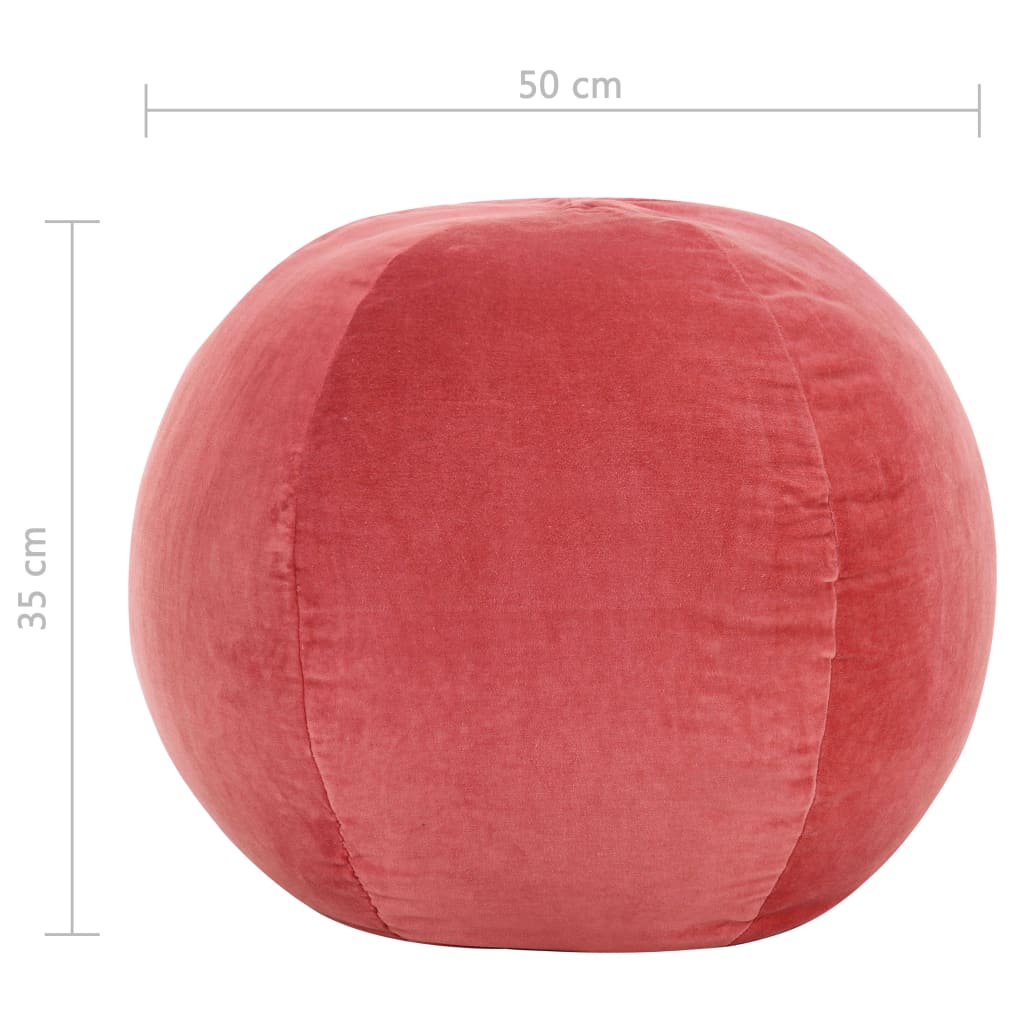 Poef 50x35 cm katoenfluweel roze