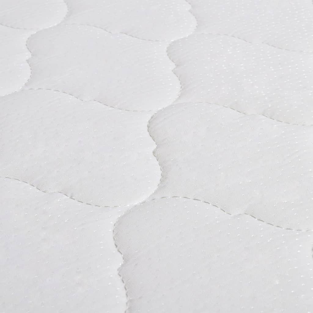 Bed met traagschuim matras kunstleer wit 160x200 cm
