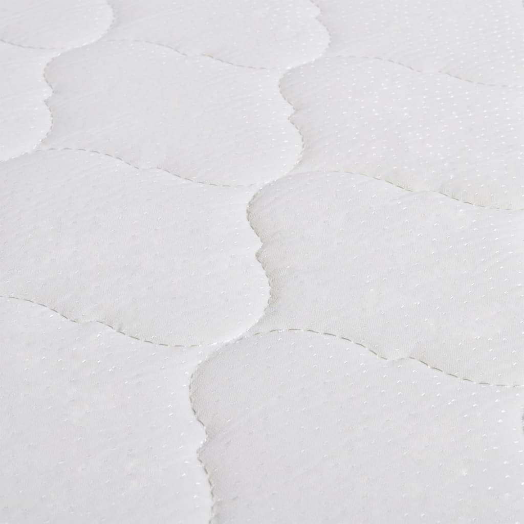 Bed met traagschuim matras kunstleer wit 180x200 cm