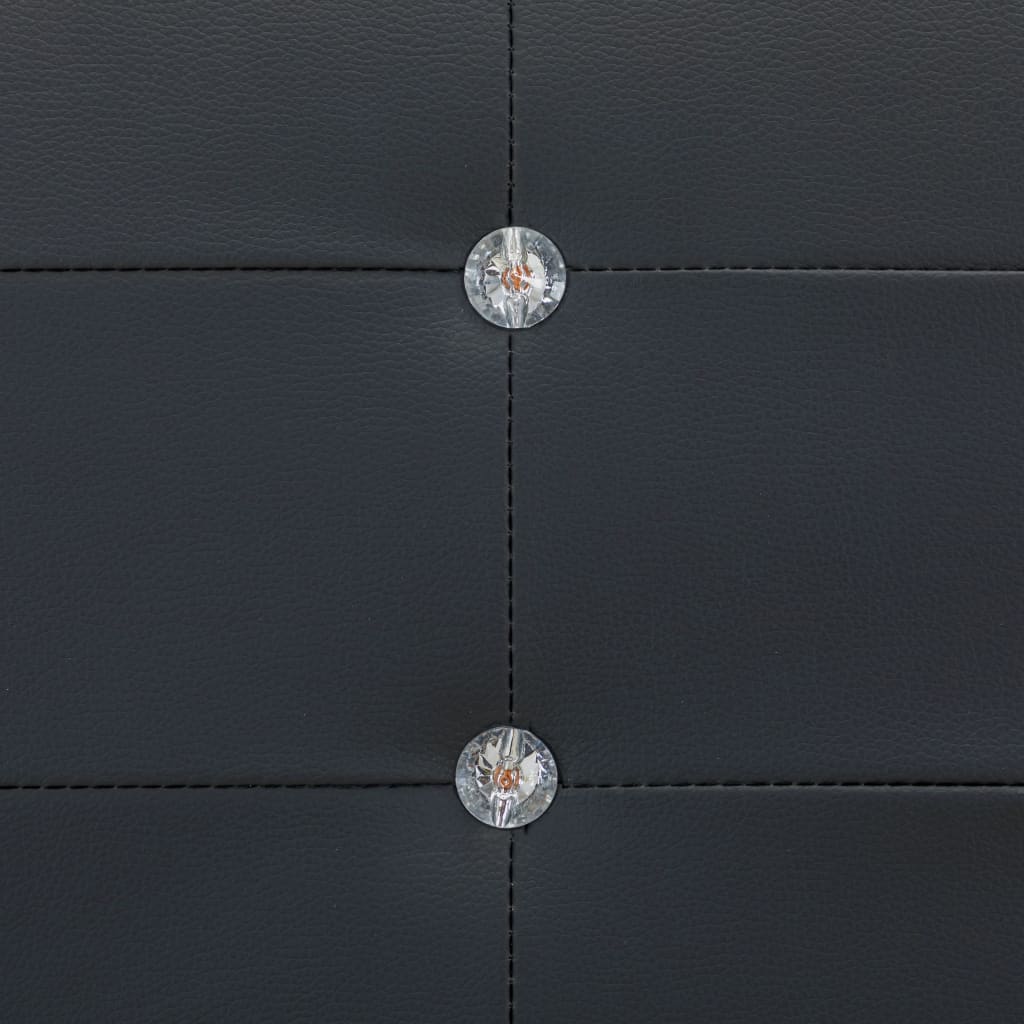Bed met traagschuim matras kunstleer zwart 160x200 cm
