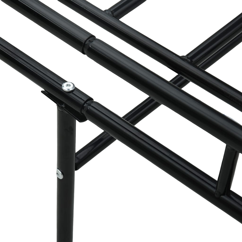 Bedbankframe metaal zwart 90x200 cm