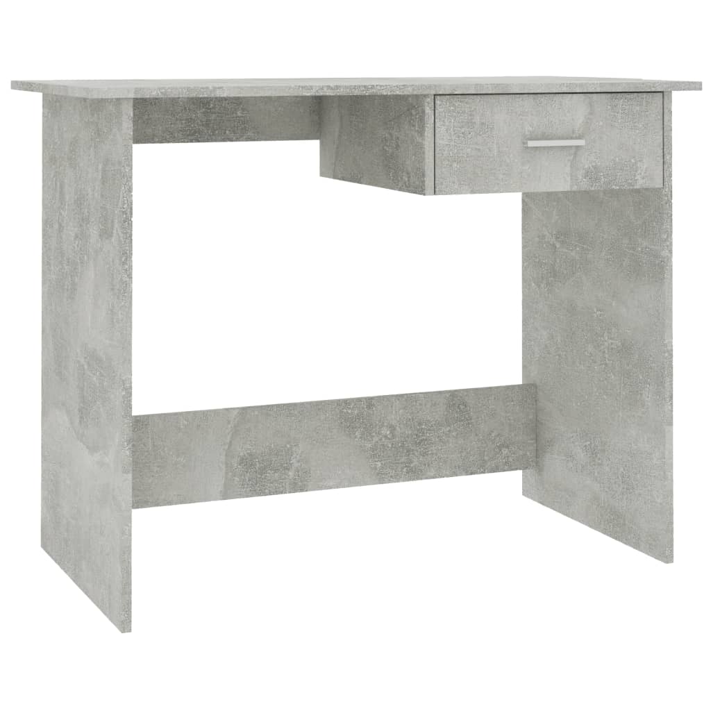 Bureau 100x50x76 cm bewerkt hout betongrijs