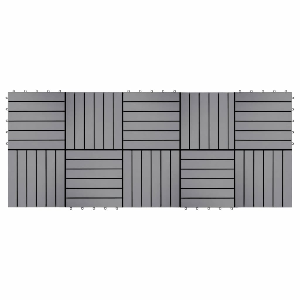 Terrastegels 10 st 30x30 cm massief acaciahout greywash