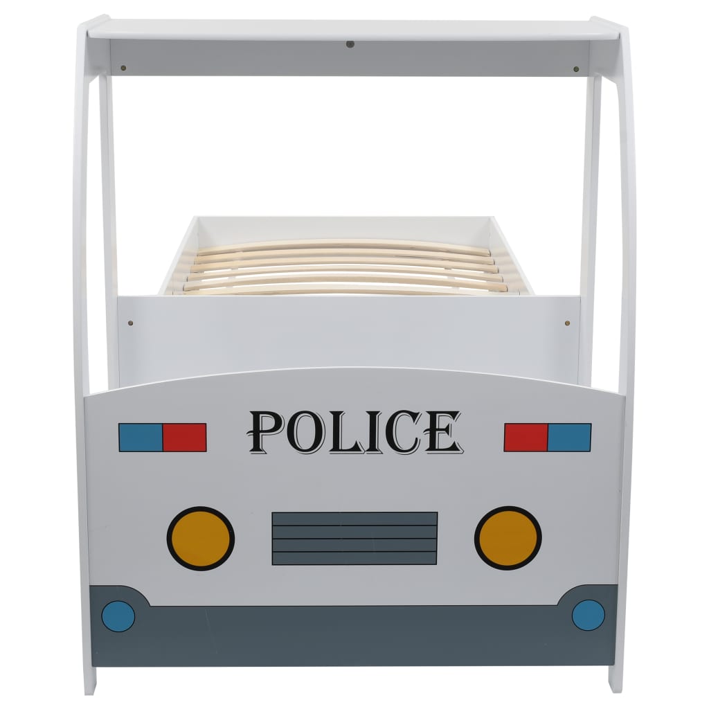 Kinderbed politieauto met 7 Zone H3 matras 90x200 cm