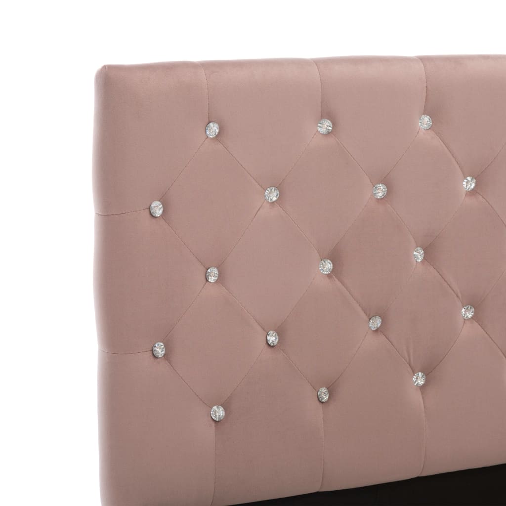 Bedframe fluweel roze 100x200 cm