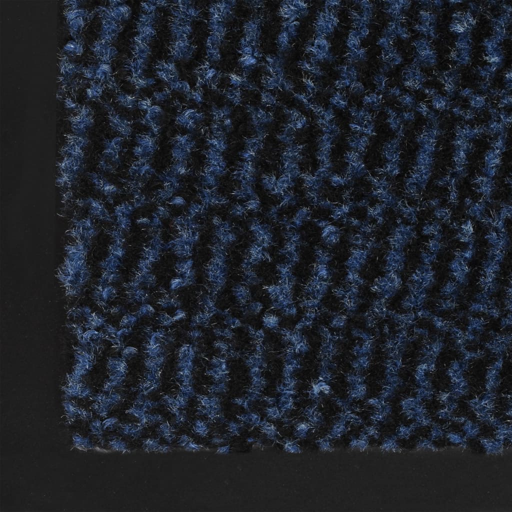 Droogloopmatten 2 st rechthoekig getuft 40x60 cm blauw