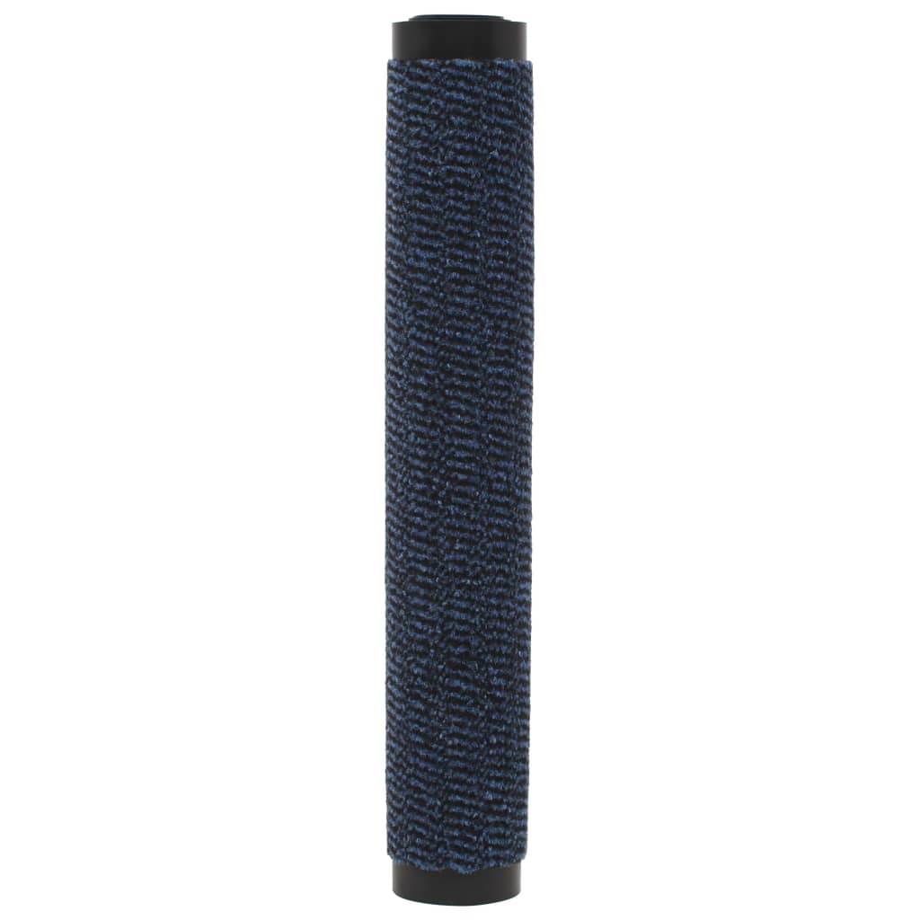 Droogloopmatten 2 st rechthoekig getuft 90x150 cm blauw