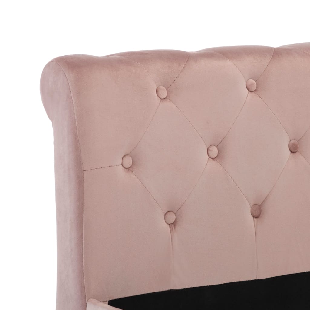 Bedframe fluweel roze 180x200 cm
