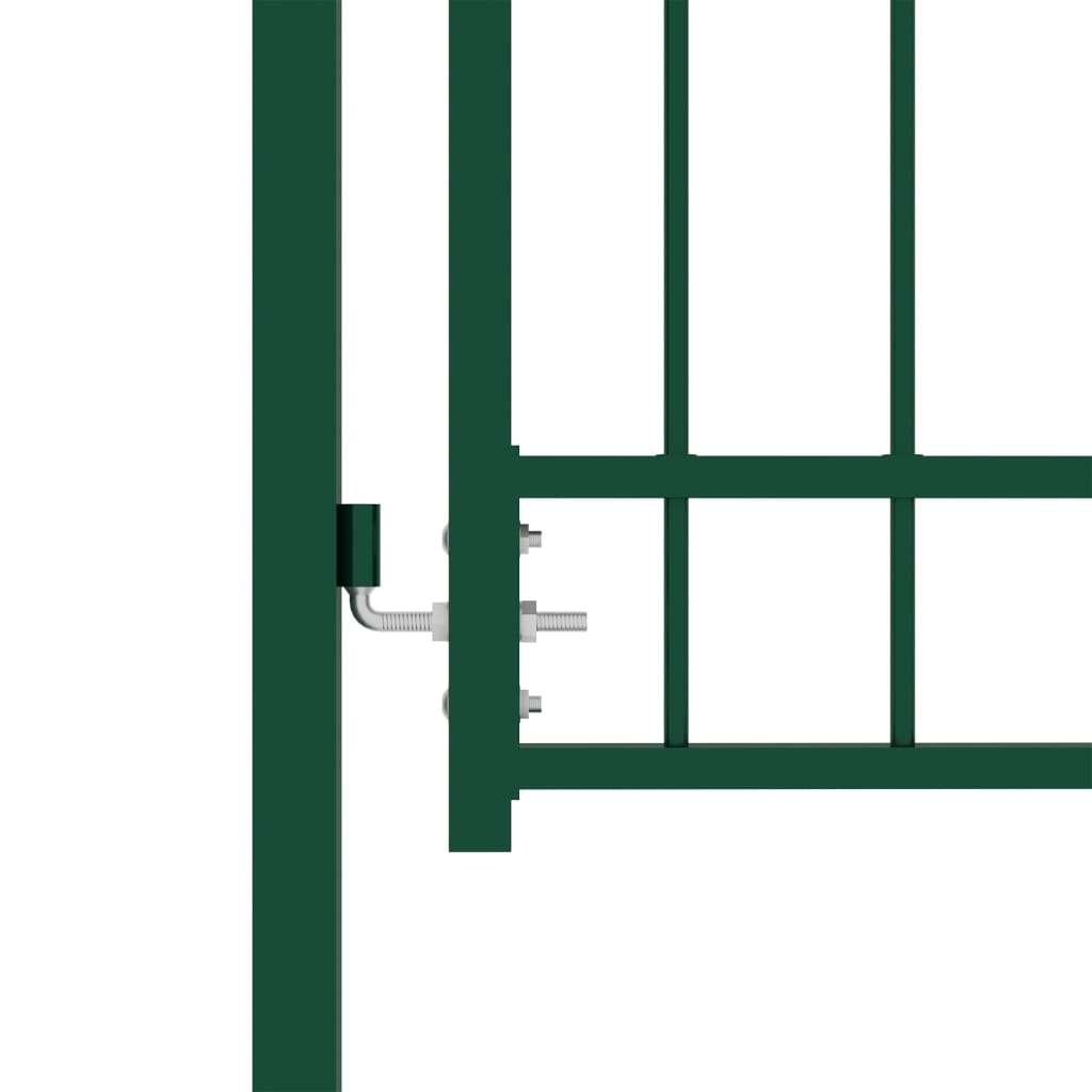 Poort met speerpunten 100x200 cm staal groen