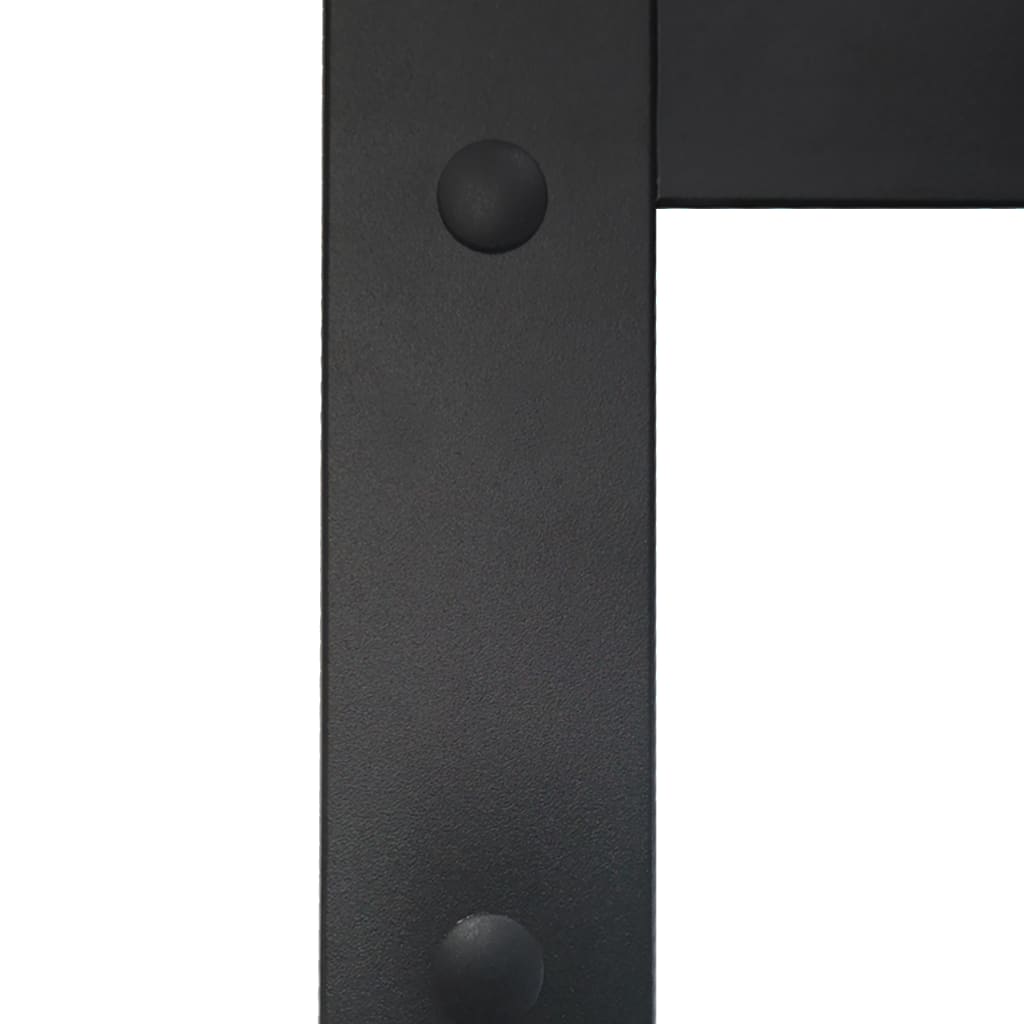 Schuifdeur 90x205 cm aluminium en ESG-glas zwart