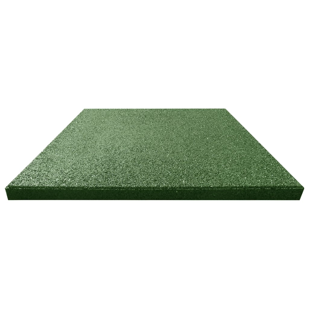 Valtegels 18 st 50x50x3 cm rubber groen