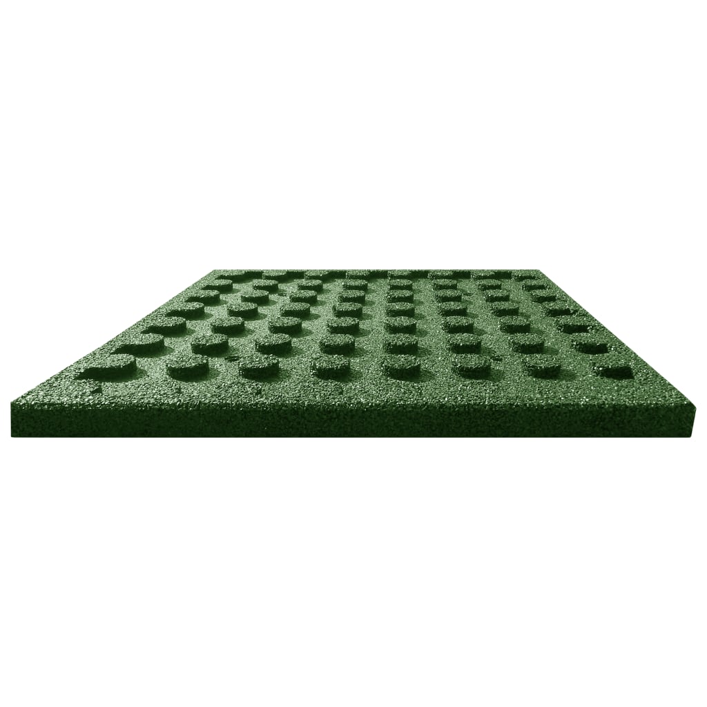 Valtegels 24 st 50x50x3 cm rubber groen