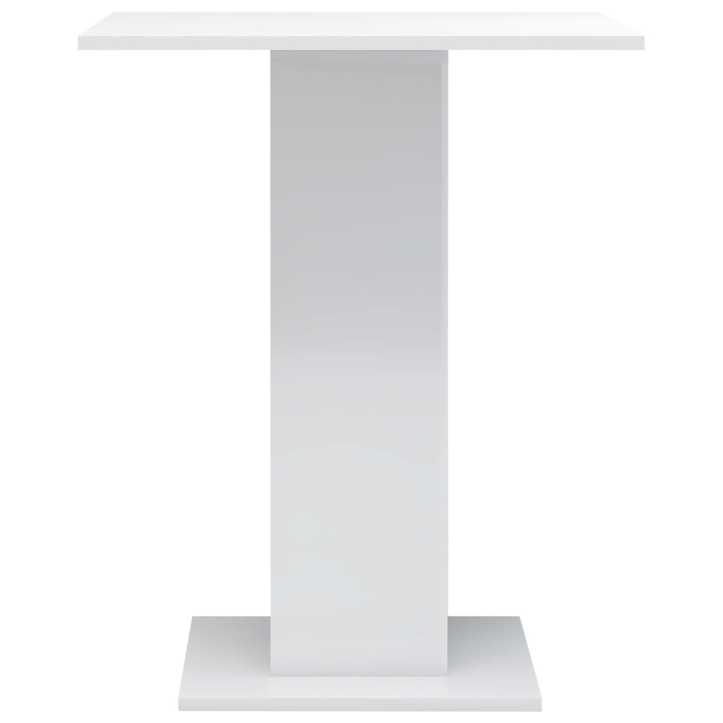 Bistrotafel 60x60x75 cm spaanplaat hoogglans wit