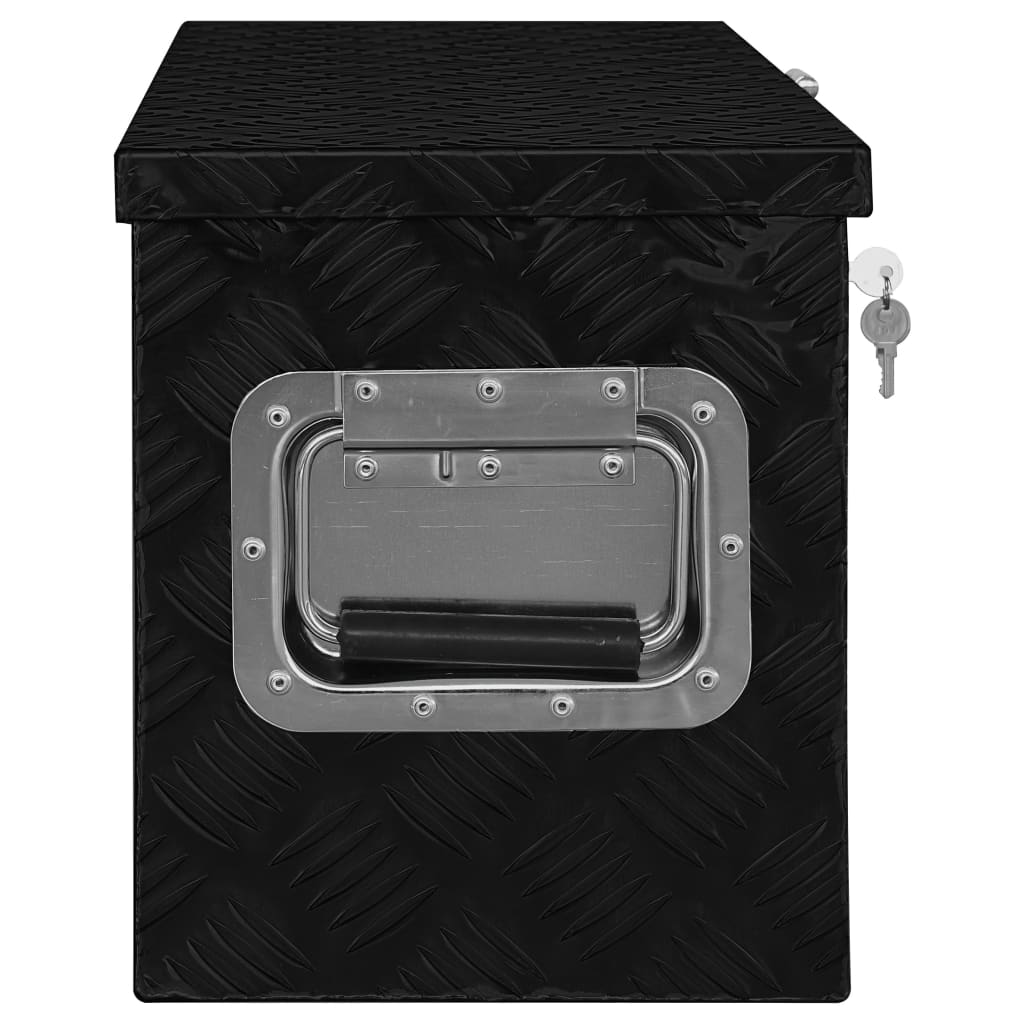 Aluminium kist 80x30x35 cm zwart