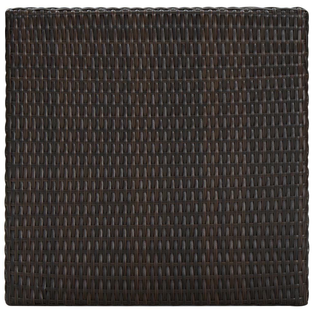 Tuinbartafel 60,5x60,5x110,5 cm poly rattan bruin