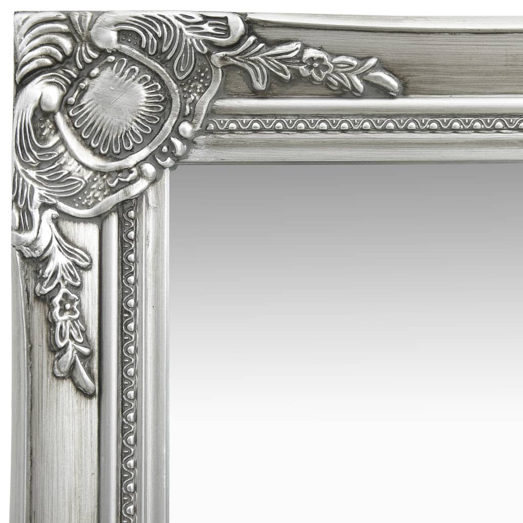Wandspiegel barok stijl 50x50 cm zilverkleurig