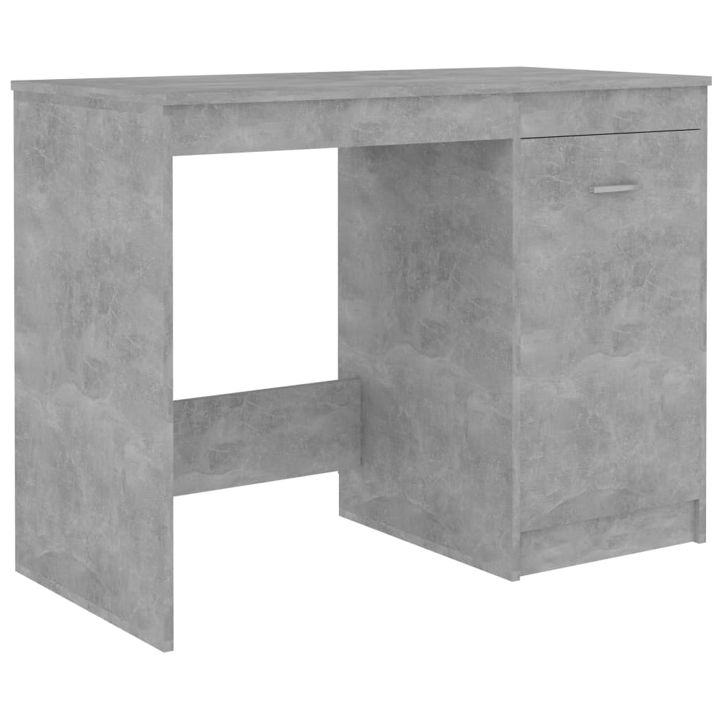 Bureau 140x50x76 cm spaanplaat betongrijs