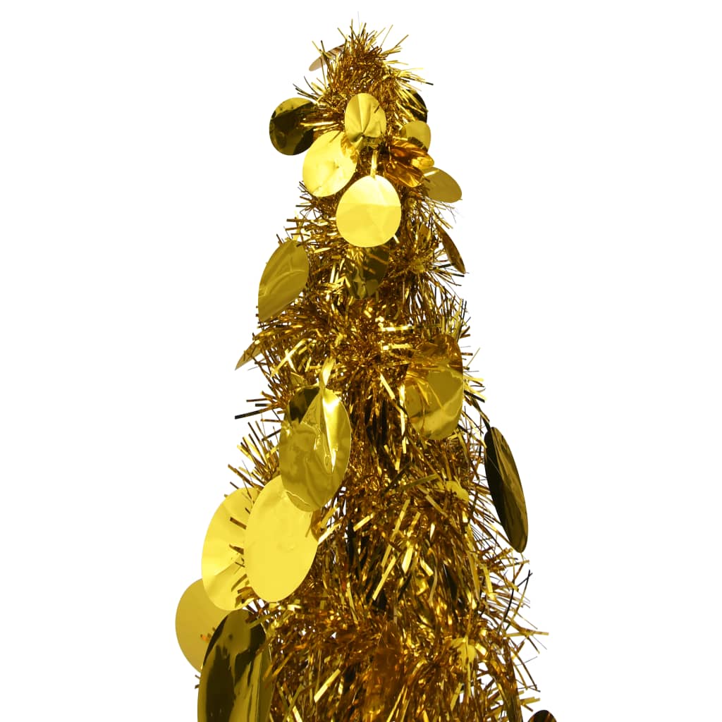 Kunstkerstboom pop-up 120 cm PET goudkleurig