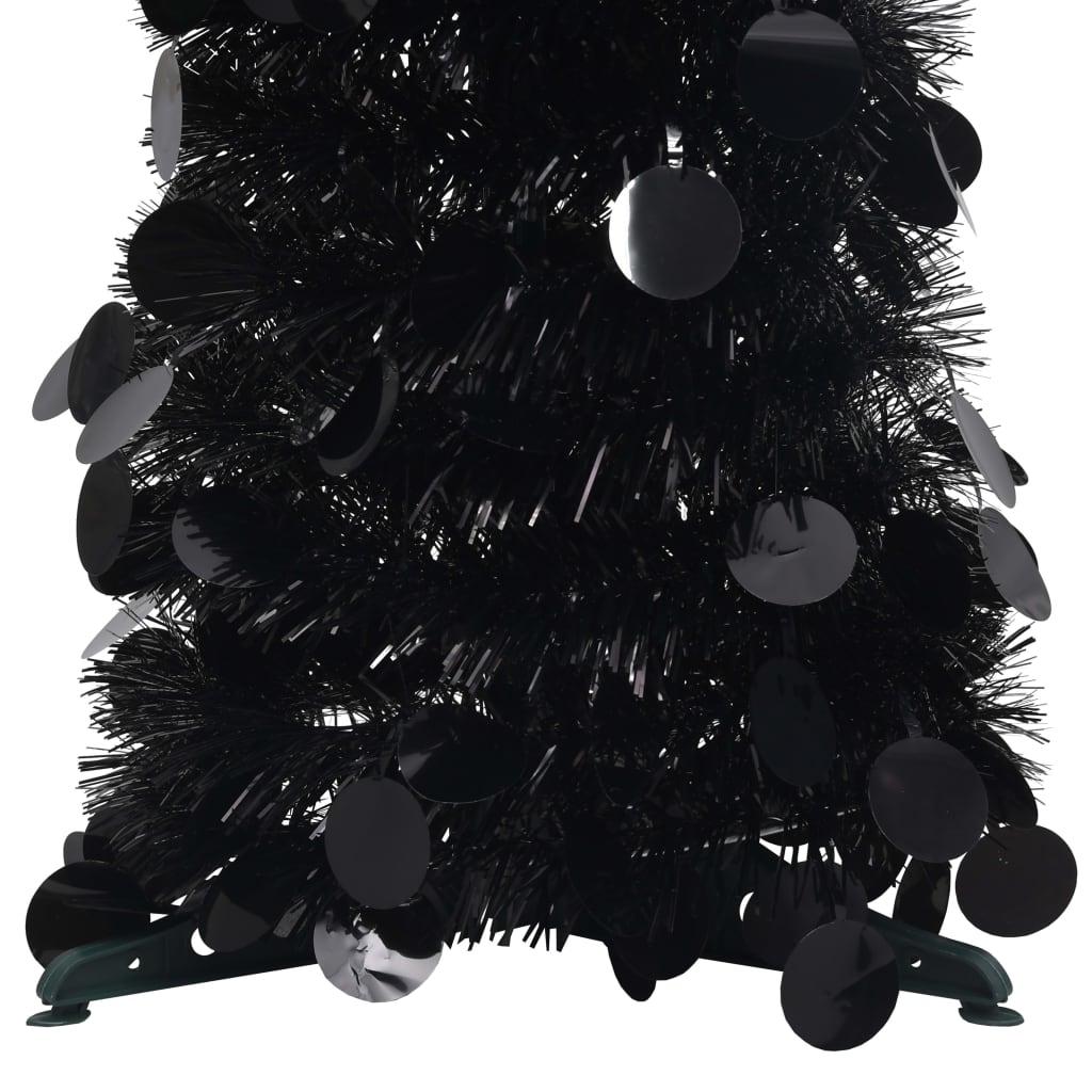 Kunstkerstboom pop-up 120 cm PET zwart