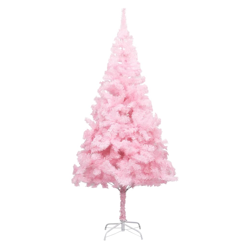 Kunstkerstboom met standaard 210 cm PVC roze