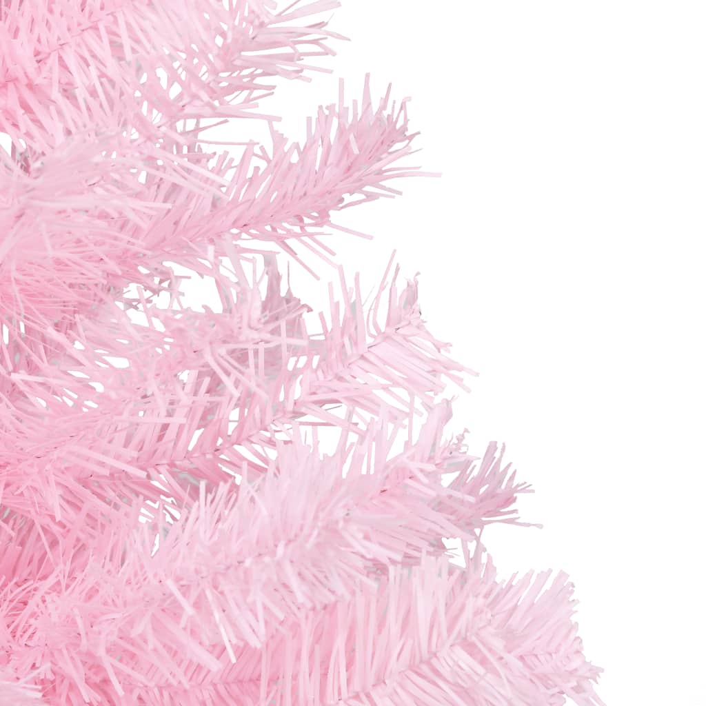 Kunstkerstboom met standaard 210 cm PVC roze